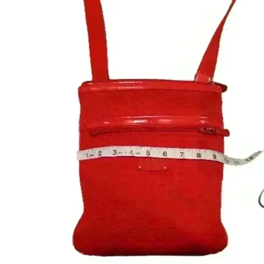 Michael Kors Red Neoprene Signature MK Lightweight Small Trendy Crossbody Bag